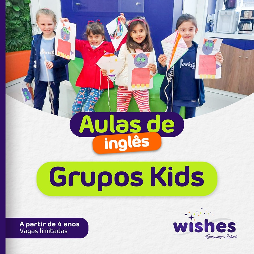 <p>Aulas kids Wishes Language School</p>